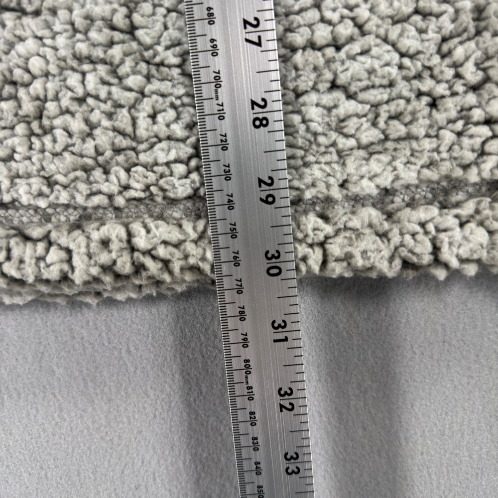 Simply Southern Gray Sherpa Fleece Quarter Zip Pullover Sweater Large - Picture 6 of 7
